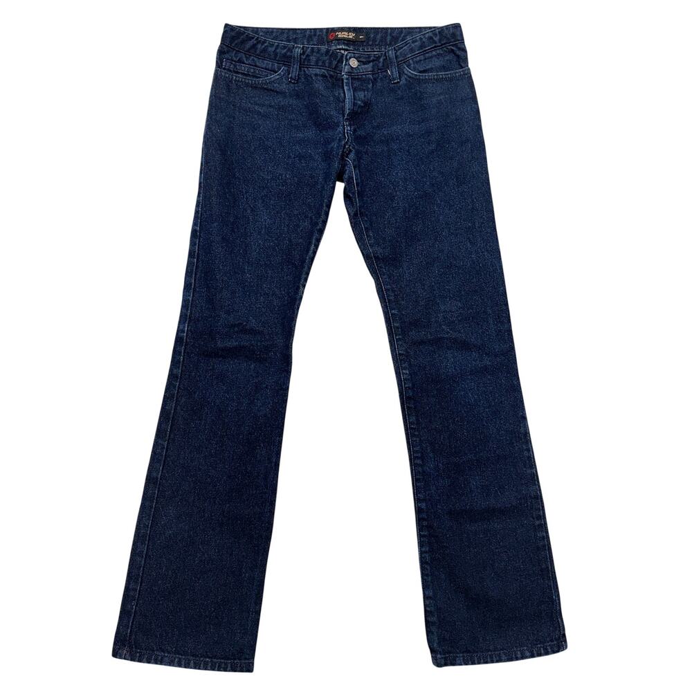 Vintage Hurley Girlie Straight Jeans Womens Actual 29 Dark Wash Denim Mid Rise